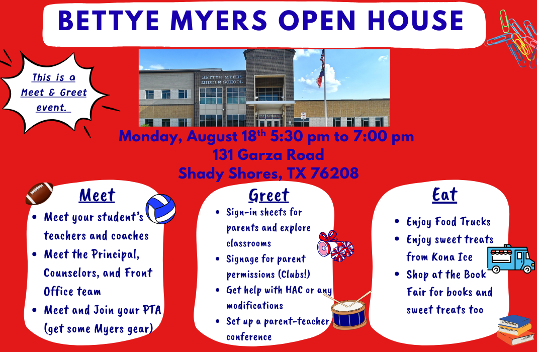  Myers middle school open house